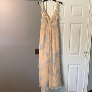 Astr The label Peach-blue tie dye jumpsuit. Size large. Dress up or down.